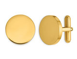 Men's Polished Circle Cuff Links in Stainless Steel