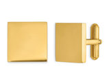 Men's Polished Square Cuff Links in Stainless Steel