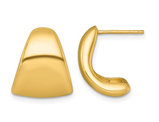 10K Yellow Gold Tapered Post Earrings