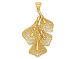 14K Yellow Gold Filigree Calla Lily Flower Pendant (NO CHAIN)