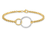 10K Yellow and White Gold Interlocking Circle Bracelet (7 1/2 inches) 