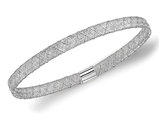 10K White Gold Stretch Bangle Bracelet