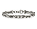 Men's Sterling Silver Franco Link Chain Bracelet 8 Inches