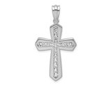 1.00 Carat (ctw) Lab-Grown Diamond Cross Pendant 14K White Gold (NO Chain)