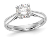 1.00 Carat (ctw G-H, SI1-SI2) Cetified Lab Grown Diamond Solitaire Engagement Ring in 14K White Gold (SIZE 7)