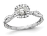 3/5 Carat (ctw G-H, SI1-SI2) Lab Grown Diamond Engagement Twist Ring in 14K White Gold