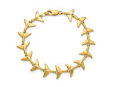 Ladies 14K Yellow Gold Whlae Tail Link Bracelet (7 inches) 