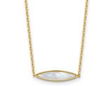 14K Yellow Gold Necklace with Mother of Pearl