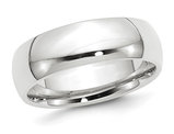 Mens Platinum Comfort Fit 7mm Wedding Band Ring