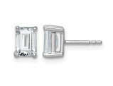 2.00 Carat (ctw VS1-VS2, F) Certified Lab Grown Diamond Solitaire Stud Earrings 14K White Gold