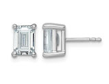 3.00 Carat (ctw SI1-Si2, G-H) Certified Lab Grown Diamond Solitaire Stud Earrings in 14K White Gold