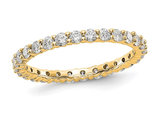1.00 Carat (ctw SI, G) Lab-Grown Diamond Eternity Wedding Band Ring 14K Yellow Gold