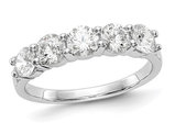 1.32 Carat (ctw SI, G) Lab-Grown Diamond FIve Stone Ring 14K White Gold