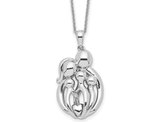 Sterling Silver Family of Five Charm Pendant Necklace with Chain