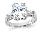 Sterling Silver Engagement Ring with Synthetic Cubic Zirconia