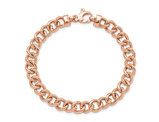 14K Rose Pink Gold Fancy Link Bracelet 7.50 Inches