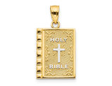Holy Bible Charm Pendant Necklace in 10K Yellow Gold (NO CHAIN)