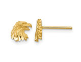 Small 14K Yellow Gold Eagle Charm Post Earrings