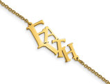 Yellow Plated Stainless Steel Polished FAITH Bracelet (7.0 inches)
