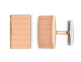 Men's Rectangle Cuff Links in Rose Plated Stainless Steel