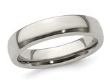 Men's Titanium Polished Wedding Band Ring (5.0mm)
