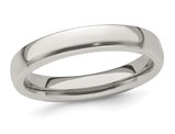 Mens or Ladies Titanium Polished Wedding Band Ring (4.00mm)