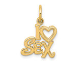 10K Yelllow Gold I heart SEX Charm Pendant (NO CHAIN)