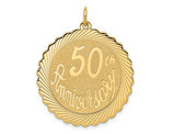 14K Yellow Gold 50th Anniversary Charm Pendant Necklace (NO CHAIN)