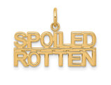 10K Yellow Gold - SPOILED ROTTEN - Pendant  Charm (NO CHAIN)