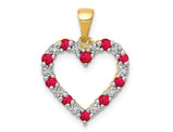 2/5 Carat (ctw) Ruby Pendant 14K Yellow Gold (NO CHAIN)