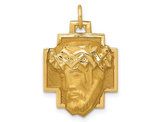 14K Yellow Gold Jesus Cross Charm Pendant (NO CHAIN)
