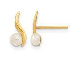 14K Yellow Gold Freshwater Cultured Pearl Post Earrings