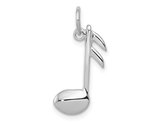 10K White Gold Musical Note Charm Pendant (NO CHAIN)