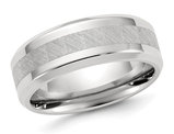 Men's Titanium Brushed Center Wedding Band Ring (8mm)