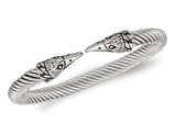 Eagle Head Cuff Bangle Bracelet in Stainless Steel