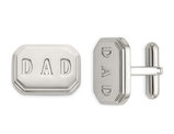Men's DAD Cuff Links in Polished Stainless Steel