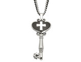 Stainless Steel Key Pendant Necklace with Chain (28 Inches)