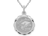 Sterling Silver Graduation Day Charm Pendant Necklace with Chain