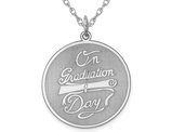 Sterling Silver On Graduation Day Charm Pendant Necklace with Chain