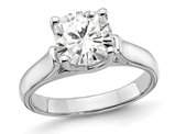 Sterling Silver Synthetic Cubic Zirconia Solitaire Engagement Ring Ring 