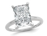 5.00 Carat (ctw VS2-VS1, D-E-F) Certified Lab-Grown Radiant Diamond Engagement Ring in 14K White Gold