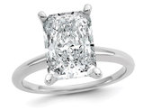 4.00 Carat (ctw VS2-VS1, D-E-F) Certified Lab-Grown Radiant Diamond Engagement Ring in 14K White Gold