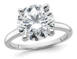 4.00 Carat (ctw VS2-VS1, D-E-F) Certified Lab-Grown Round Diamond Engagement Ring in 14K White Gold