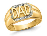 10K Yellow Gold Polished Men's DAD Ring
