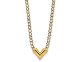 14K Yellow Gold Polished Fancy - V - Necklace (18 inches)