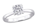 1.00 Carat (ctw VS1-VS2, G-H) Lab-Grown Diamond Solitaire Engagement Ring in 14k White Gold