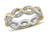 1/6 Carat (ctw) Lab-Grown Diamond Infinity Band Ring in Sterling Silver