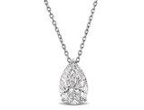 3.00 Carat (ctw VS1-VS2) Lab-Grown Diamond Pear-Cut Drop Pendant Necklace in 14K White Gold with Chain