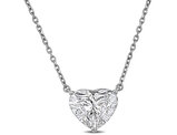 3.09 Carat (ctw VS1-VS2) Lab-Grown Diamond Heart Pendant Necklace in 14K White Gold with Chain