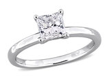 1.00 Carat (ctw VS1-VS2) Lab-Grown Princess-Cut Diamond Engagement Ring 10K White Gold